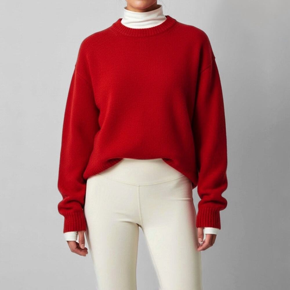 The Fox Collection Wool Crewneck Sweater Normcore Heritage Festive Christmas L